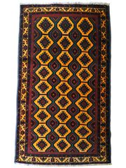 ペルシャ絨毯 本物 手織り[トルクメン]トライバルラグ 154×221cm トライバルラグ トルクメン 本物 手織り ペルシャ絨毯 154×221cm