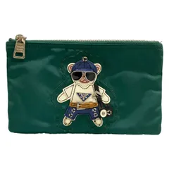 PRADA(プラダ) ポーチ - ダークグリーン クマ