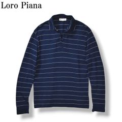 極美品】ロロピアーナ 半袖ポロシャツ ブラウン イタリア製 綿100% L