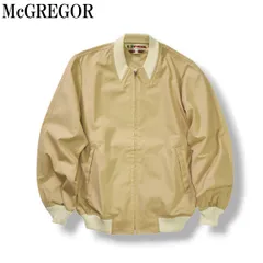 【美品】 【希少】 80sヴィンテージ マクレガー McGREGOR タツノオトシゴタグ スウィングトップ ハリントンジャケット ブルゾン 9 ベージュ レディース ♪