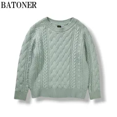 【別注】 バトナー BATONER ユナイテッドアローズ UNITED ARROWS ケーブルニット ウール セーター クルーネック トップス F ミントグリーン レディース ♪