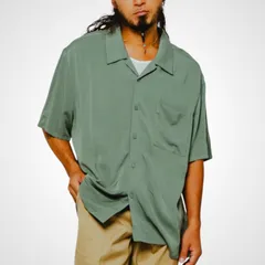 BIG MIKE Rayon Open Slit S/S Shirts [S.GREEN] 1026 25540 ビッグマイク 半袖シャツのサムネイル