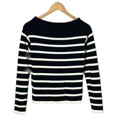 トーナル TONAL ボーダー ニット 長袖 セーター 38 ブラック ホワイト 0042700230 ■FY レディース