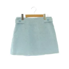 ザラ ZARA ツイードミニスカート M 水色 ライトブルー /AG ■OS ■SH