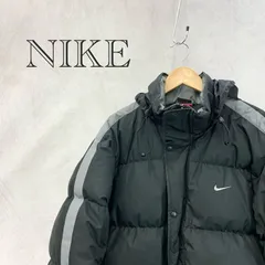 00s NIKE スウォッシュ ダウン ジャケット アウター  L ブラック  メンズ ファッション _201023