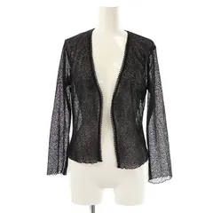 ロペ ROPE ラメレースカーディガン 長袖 薄手 ナイロン M 黒 /NR ■OS