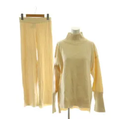 シュガーローズ Sugar Rose リブニットトップス パンツ セット F オフホワイト ハイネック 長袖 /AG ■OS