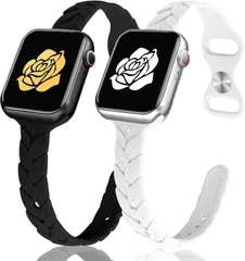 【2枚入り】JR.DM コンパチブル Apple Watch バンド 38/40/41/42/44/45/46/49mm アップルウォッチ バンド シリコン製 スポーツ iWatch Series 10/9/8/7/SE/6/5/4/3/2/1 対応