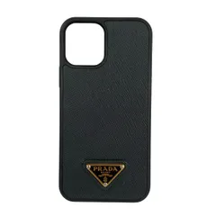 PRADA(プラダ) 携帯電話ケース - 1ZH133 黒 レザーのサムネイル