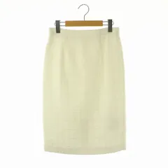 クードシャンス CdeC COUP DE CHANCE ジャガードタイトスカート ミモレ ロング 38 白 /NR ■OS