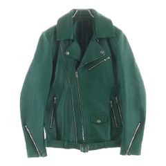 A LEATHER ダブルライダースジャケット グリーン54 - メルカリ