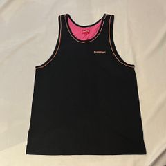 美品 入手不可 Supreme タンクトップ ブラック ピンク - メルカリ