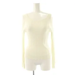 プロポーション ボディドレッシング PROPORTION BODY DRESSING ニット カットソー 長袖 リブ S オフホワイト /NR ■OS
