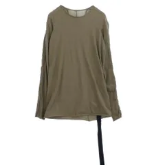 Rick Owens リックオウエンス DRKSHDW ダークシャドウ 23AW DS02C5212-RN Scarification long-sleeved T-shirt スカーフィケーション 長袖 Tシャツ カットソー カーキ系 M【中古】
