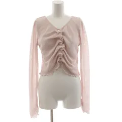 カスタネ Kastane フロントシャーリングTee カーディガン F ピンク Vネック /AZ