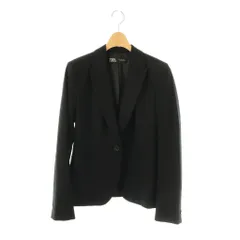 ザラ ZARA テーラードジャケット シングル US4 ブラック /HK ■OS