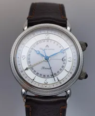中古 モーリスラクロア MAURICE LACROIX マスターピース レベイユ アラーム 63511 デイト シェル文字盤 SS 裏スケ 手巻き メンズ 腕時計のサムネイル