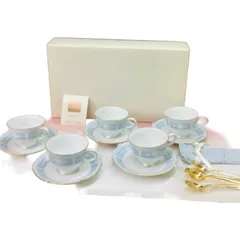 未使用品 NORITAKE ノリタケ 「レースウッド ゴールド ティー／コーヒー 碗皿 5客セット」（型番H9587／1507 箱付き