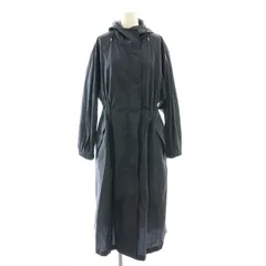 B&Y ユナイテッドアローズ BEAUTY&YOUTH ビューティー&ユース ナイロンコットン フードロングコート 紺 /MI ■OS