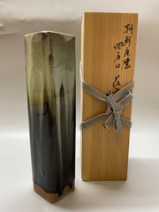 新品・瀬戸の日展作家・ 谷口祥八の伊羅保花入 - メルカリ