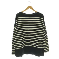 ジョンブル JOHNBULL × AP STUDIO オーバーサイズバスクTシャツ カットソー 長袖 ボーダー コットン F 黒 白 /NR ■OS