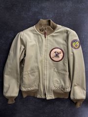 90s リアルマッコイズ タンカースジャケット 刺繍パッチ付き 短丈