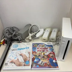 Wii本体＋リモコン2本＋ソフト2本セット すぐ遊べる　動作確認済