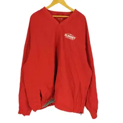 ユーズドフルギ USED古着 {{SPORT TEK}} 企業ロゴ刺繍 Vジャン プルオーバー ジャケット メンズ 表記無 4XL