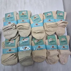 4 S03796 靴下 手編み風 絹 シルク ソックス 22-24cm レディース 未使用