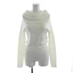 ナチュラルビューティーベーシック NATURAL BEAUTY BASIC 25SS オフショルコンパクト ニット セーター F 白 ホワイト 長袖 無地 /AB■OS