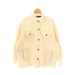 ザラ ZARA ジャケット 上着 XS アイボリー コーデュロイ 長袖 フラップポケット /KG ■OS