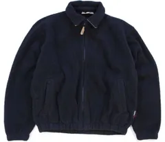 00s Woolrichウールリッチ 無地 チンスト付き POLARTEC フリースジャケット 黒 M★オールド アウトドア ブラック スイングトップ