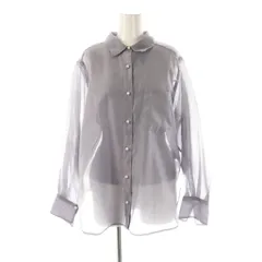 アプワイザーリッシェ Apuweiser-riche 23SS パール釦シアーシャツニットアンサンブル  1 グレイッシュブルー /HK ■OS