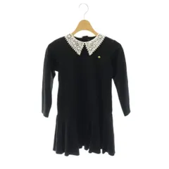 ケイトスペード KATE SPADE キッズ レース刺繍襟ワンピース ミニ 130 ブラック /DF ■OS