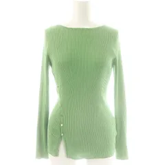 デプレ DES PRES トゥモローランド 24SS コットンアセテートリブ ボートネックプルオーバー ニット セーター F 黄緑 イエローグリーン /ES ■OS