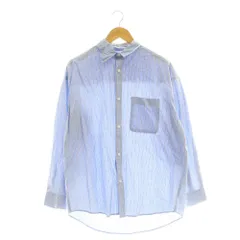 フリークスストア FREAKS STORE ストライプ柄長袖シャツ コットン S 水色 白 /CX ■OS ■SH