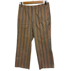  バーバリーゴルフ BURBERRY GOLF レディース パンツ ストライプ 綿 ストレッチ 13号 ベージュ系 00526【ZY1】のサムネイル