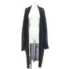 ドゥーズィエムクラス DEUXIEME CLASSE アサlongカーディガン ニット 長袖 シアー 黒 ブラック /DO ■OS ■PN