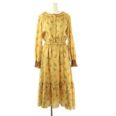 チェスティ Chesty フラワードットワンピース ロング 長袖 1 マスタード /HK ■OS