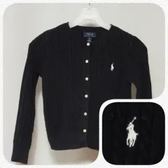 ポロ ラルフローレン ケーブル編み ニット カーディガン ジュニア 7歳