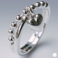 フォリフォリ k18 シルバー925 コンビ リング 750 ハート - メルカリ