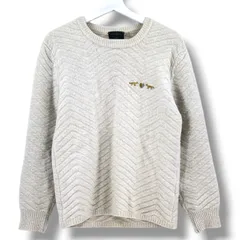MAISON KITSUNE ZIG ZAG プルオーバー ホリデー限定 カプセルコレクション ニット セーター ウール 刺繍 白 ホワイト Mサイズ レディース 冬 ゴーゴー古着久喜倉庫店 4 No.1636のサムネイル