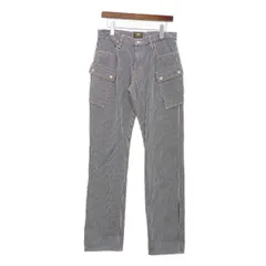 児島ｼﾞｰﾝｽﾞ KOJIMA GENES ヒッコリー カーゴ パンツ ジーンズ ペインター メンズ サイズ34 ネイビー ホワイト ボトムス DM18744■のサムネイル