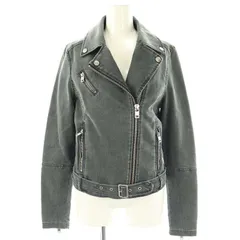 ディーゼル DIESEL デニムライダースジャケット ジップアップ XS グレー KERBIZ-NE /DO ■OS