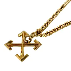 【OFF-WHITE】 オフホワイト ネックレス アローペンダントトップ 約70cm ゴールド アクセサリー 喜平 【中古】 USED-A【9304】のサムネイル