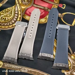Apple Watch Ultra 用 チタン＆シリコンバンド スターライト、ブルーグレー 新品