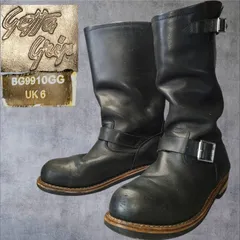 Getta Grip BG9910GG Engineer Boots Black Leather Steel Toe UK6 ゲッタグリップ エンジニアブーツ スチールトゥ 25cmサイズ相当　ユニセックスのサムネイル