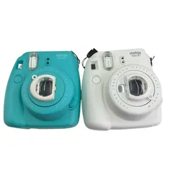 186000 現状品 FUJIFILM フジフィルム instax mini 8+ インスタックスミニ８プラス　 ホワイト　ターコイズ　ブルー 2点まとめ売り