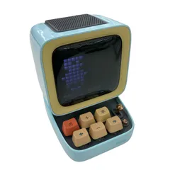 186000 通電確認のみ Divoom Ditoo Pro Bluetooth スピーカー 3.55インチ LED ピクセルディスプレイ 水色 ブルー 通電確認済み