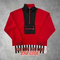 90s BAR CODE ハーフジップ フリース XL 韓国製 スウェット アウトドア 人気 0-76-960のサムネイル